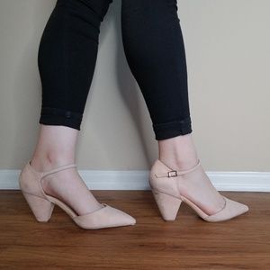 ASOS Ankle Strap Block Heel - Blush